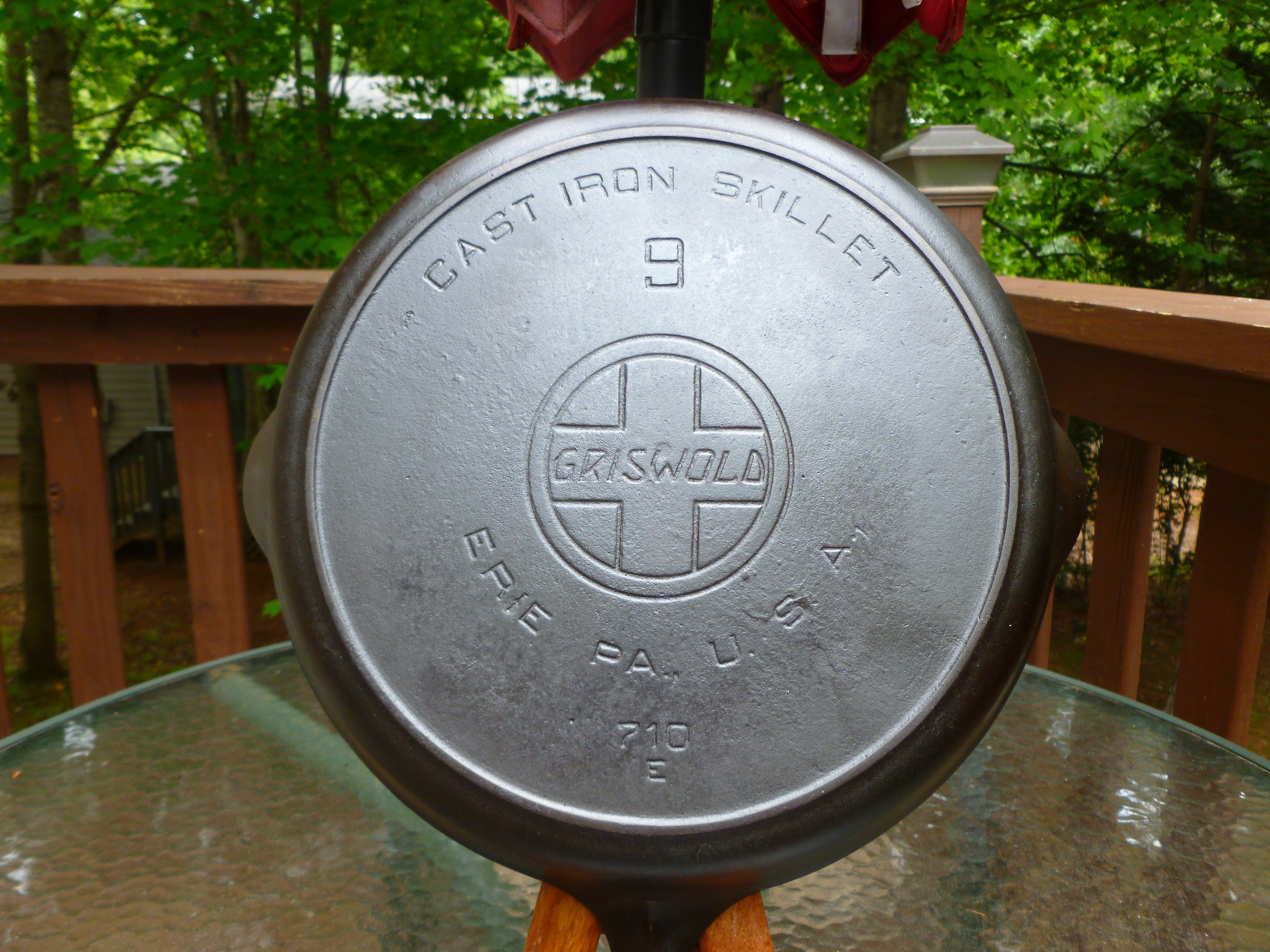 RARE Griswold Erie Pa Usa 9 778 Large Block Logo Deep Skillet Circa 1920  1940 